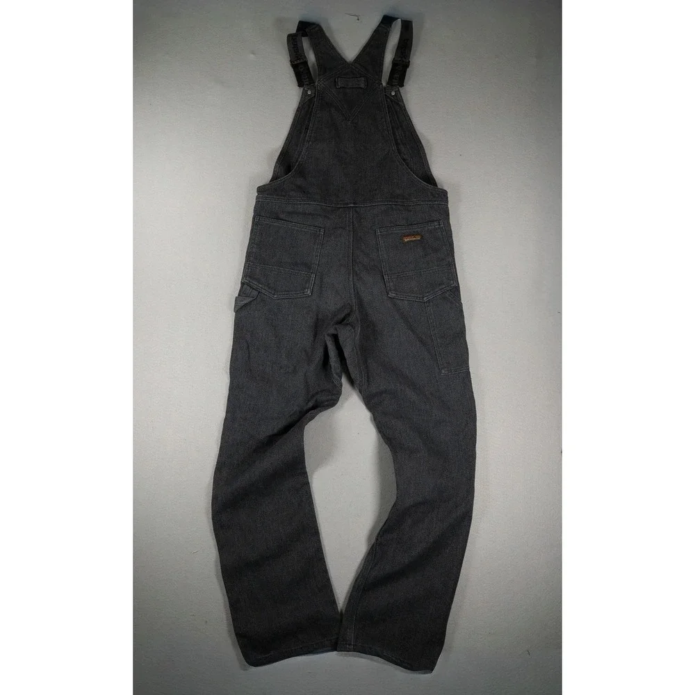 Patagonia Mens Iron Forge Hemp Canvas Double Knee Bib Overalls Charcoal Grey 31